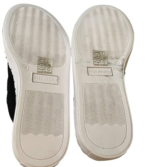 FREE PEOPLE Black Suede Juno Slip On Sport Sneakers Size 8 - Picture 8 of 8